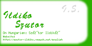 ildiko szutor business card